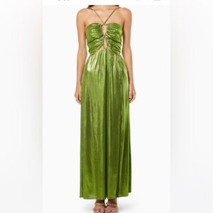 Annie Gown Green Silky Dress